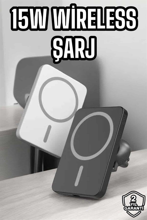 İOS Uyumlu Manyetik Tasarım Magsafe İphone 12/13/14/15 Uyumlu Powerbank 2 İOS Uyumlu Manyetik Tasarım Magsafe İphone 12/13/14/15 Uyumlu Powerbank - Görsel 2