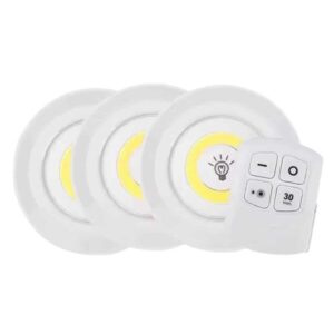 Led Lamba 3'lü Uzaktan Kumandalı Yapışkanlı
