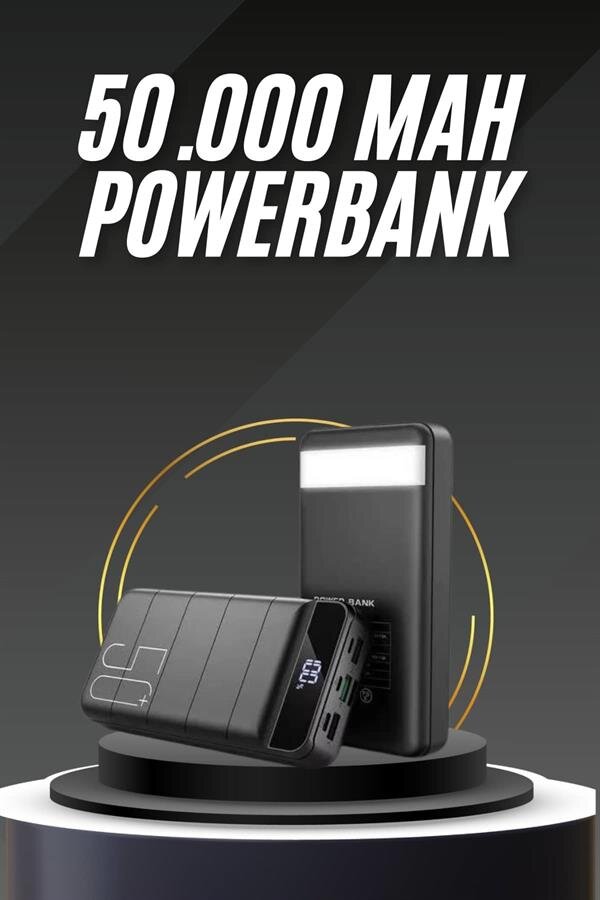 50.000 Mah Led Dijital Göstergeli USB Çıkışı Powerbank 2 50.000 Mah Led Dijital Göstergeli USB Çıkışı Powerbank - Görsel 2