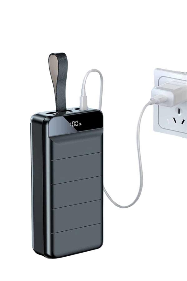 Taşınabilir Powerbank 50.000 mAh 4 Girişli Hızlı Şarj Led Göstergeli Fenerli Şarj 3 Taşınabilir Powerbank 50.000 mAh 4 Girişli Hızlı Şarj Led Göstergeli Fenerli Şarj - Görsel 3