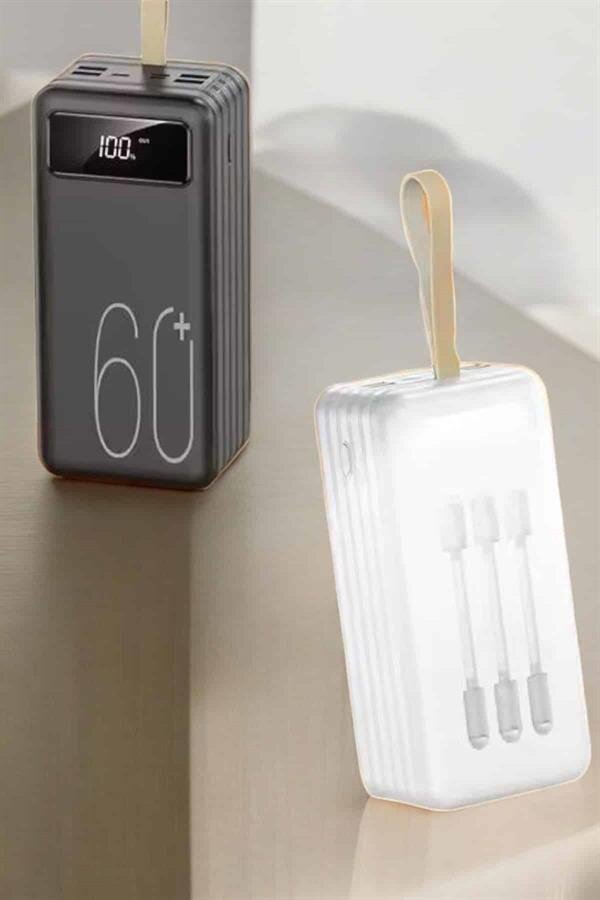 Powerbank 60.000 Mah Hızlı Şarj 4 Çıkışlı Uzun Şarj Süreli Dijital Göstergeli 3 Powerbank 60.000 Mah Hızlı Şarj 4 Çıkışlı Uzun Şarj Süreli Dijital Göstergeli - Görsel 3