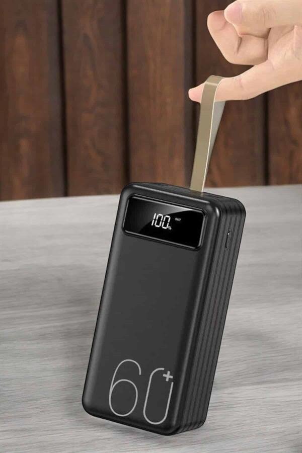 Powerbank 60.000 MAH Dijital Göstergeli 4 Portlu Taşınabilir 4 Powerbank 60.000 MAH Dijital Göstergeli 4 Portlu Taşınabilir - Görsel 4