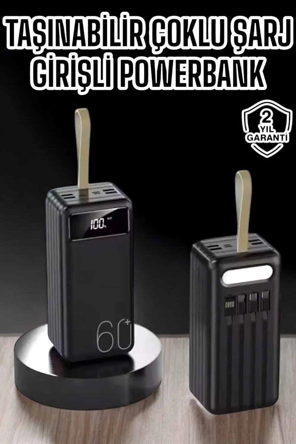 Powerbank 60.000 MAH 4 Portlu Uzun Şarj Süreli Dijital Göstergeli 2 Powerbank 60.000 MAH 4 Portlu Uzun Şarj Süreli Dijital Göstergeli - Görsel 2