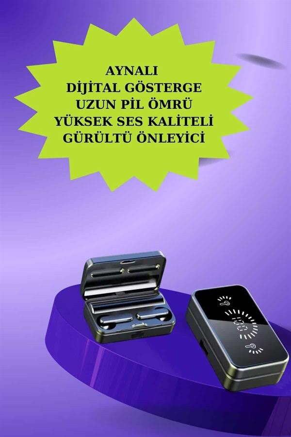 Powerbank Aynalı Bluetooth Kulaklık Ve Akıllı Saat Seti ANC Özelliği Dokunamatik 1 Powerbank Aynalı Bluetooth Kulaklık Ve Akıllı Saat Seti ANC Özelliği Dokunamatik