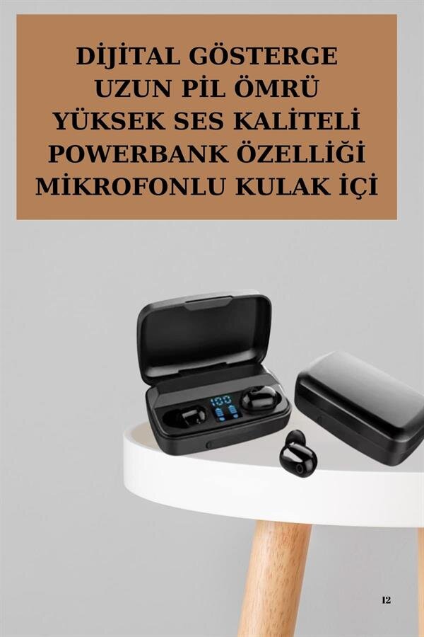 Yeni Nesil TWS Kablosuz Kulaklık Güçlü Batarya Yüksek Kalite Bluetooth 5.0 ANC Özelliği 1 Yeni Nesil TWS Kablosuz Kulaklık Güçlü Batarya Yüksek Kalite Bluetooth 5.0 ANC Özelliği