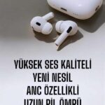 Kablosuz Bluetooth Kulaklık Gürültü Önleme, Su Geçirmez, Mikrofonlu