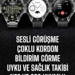 Akıllı Saat Titreşimli Pusula Nabız ve Tansiyon Ölçer NFC Uyumlu