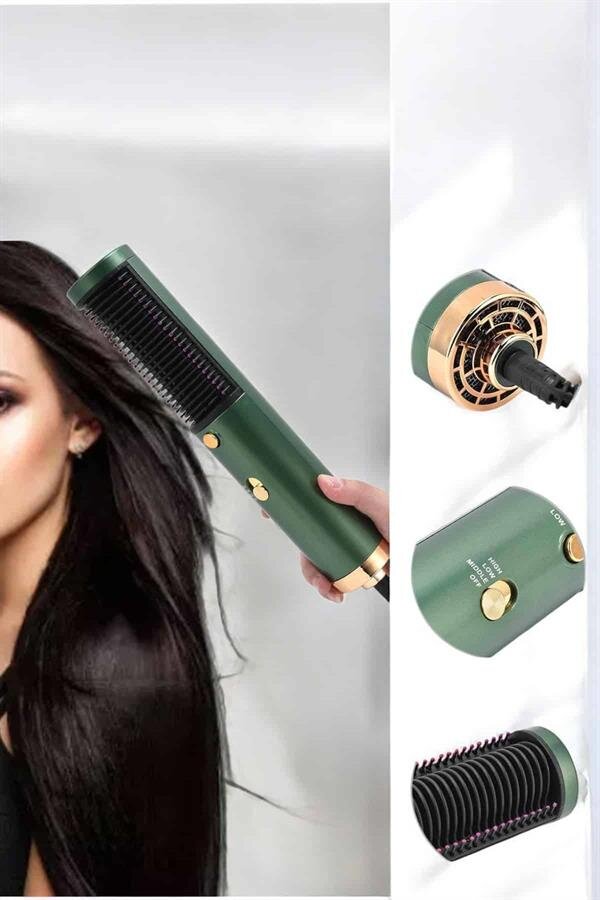 Üflemeli Fön Tarak Düzleştirici Seramik Kaplama Elektriklenme Karşıtı 1 Üflemeli Fön Tarak Düzleştirici Seramik Kaplama Elektriklenme Karşıtı