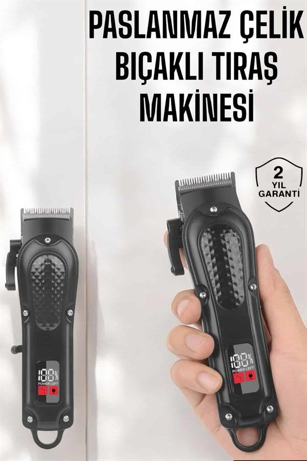 Sıfır Tıraş Makinesi Dijital Göstergeli Paslanmaz Çelik Bıçaklı Taşınabilir 2 Sıfır Tıraş Makinesi Dijital Göstergeli Paslanmaz Çelik Bıçaklı Taşınabilir - Görsel 2
