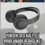 Kablosuz Bluetooth Kulaklık ANC/ENC Destekli Kulak Üstü Yüksek Ses Kaliteli