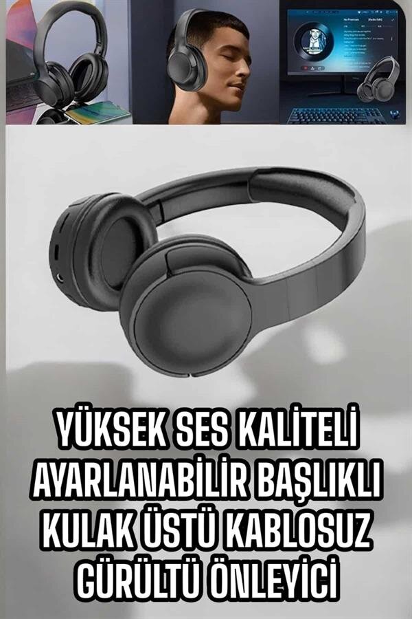 Kablosuz Bluetooth Kulaklık ANC/ENC Destekli Kulak Üstü Yüksek Ses Kaliteli 1 Kablosuz Bluetooth Kulaklık ANC/ENC Destekli Kulak Üstü Yüksek Ses Kaliteli