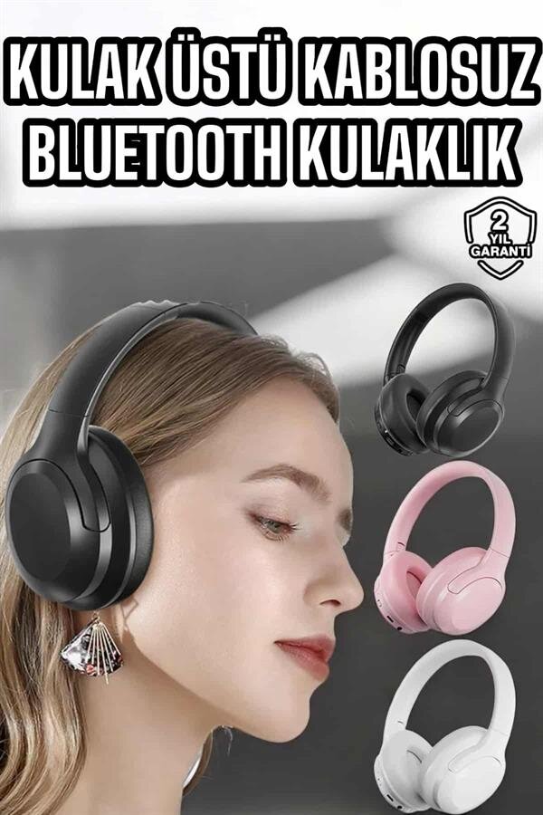 Kablosuz Bluetooth Kulaklık ANC/ENC Destekli Kulak Üstü Yüksek Ses Kaliteli 2 Kablosuz Bluetooth Kulaklık ANC/ENC Destekli Kulak Üstü Yüksek Ses Kaliteli - Görsel 2