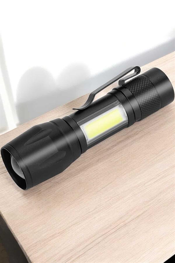 El Feneri Led USB Şarjlı Zoom Mini Led Işık Acil Durum Feneri 4 El Feneri Led USB Şarjlı Zoom Mini Led Işık Acil Durum Feneri - Görsel 4