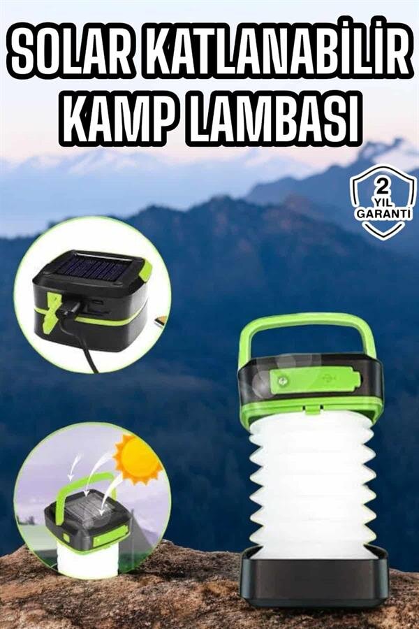 Güneş Enerjili Led Lamba Kamp Lambası Katlanabilir Lamba USB Şarjlı 2 Güneş Enerjili Led Lamba Kamp Lambası Katlanabilir Lamba USB Şarjlı - Görsel 2