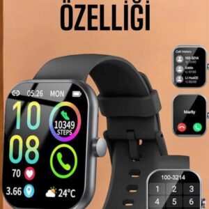 Akıllı Saat Tema Değiştirme Bluetooth Bağlantılı Arama Cevaplayan