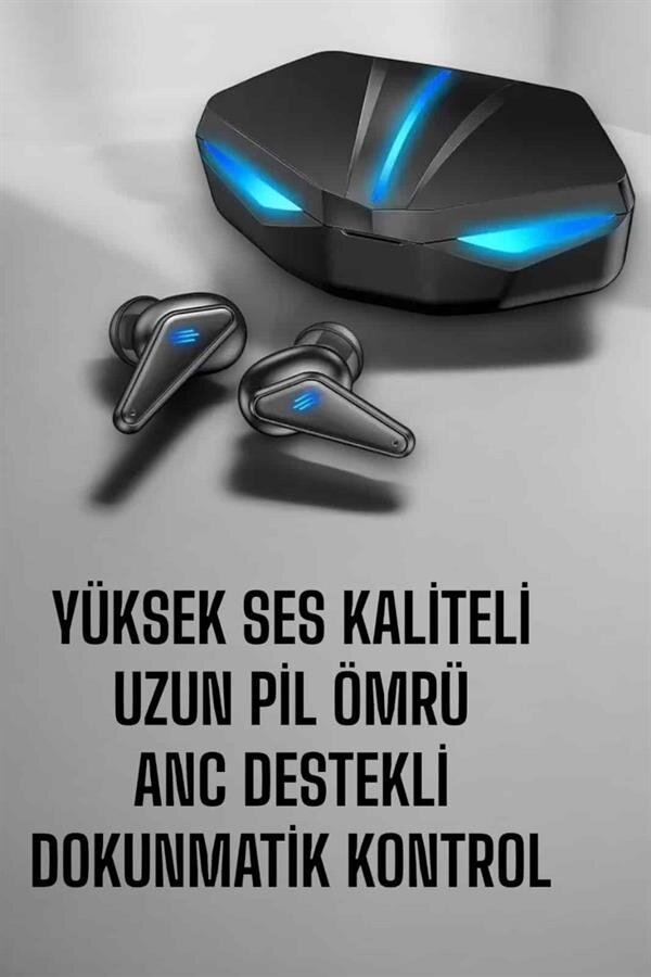 Bluetooth Oyuncu Kulaklığı Led Işıklı Kablosuz ANC Özelliği 1 Bluetooth Oyuncu Kulaklığı Led Işıklı Kablosuz ANC Özelliği