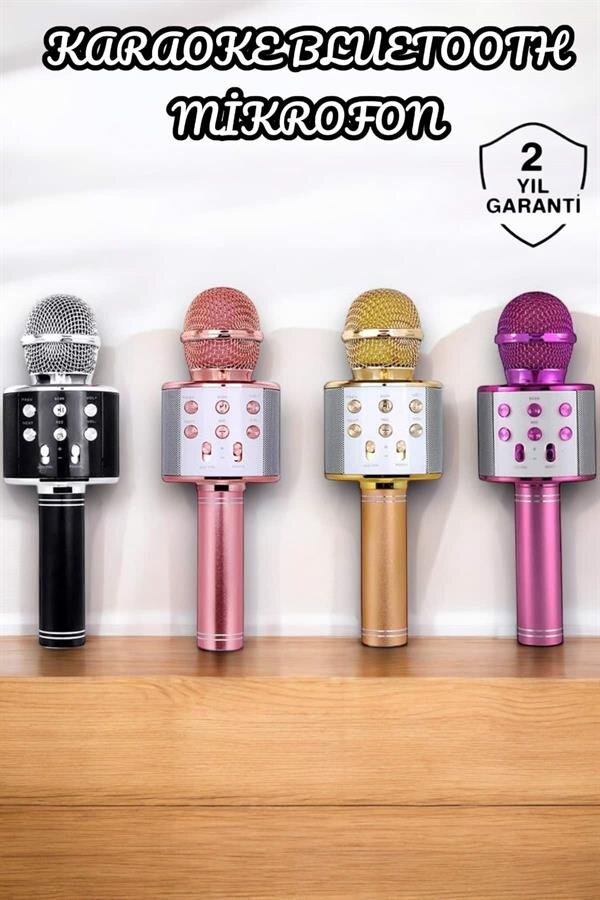 Şarjlı ve Uzun Pil Ömürlü Karaoke Mikrofon USB Bellek Destekli Profesyonel Ses 2 Şarjlı ve Uzun Pil Ömürlü Karaoke Mikrofon USB Bellek Destekli Profesyonel Ses - Görsel 2