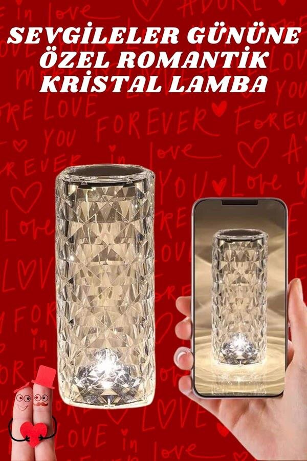 Sevgililer Günü İçin Hediye Kristal Lamba Sevgiliye Hediye USB Şarjlı Gece Lambası 2 Sevgililer Günü İçin Hediye Kristal Lamba Sevgiliye Hediye USB Şarjlı Gece Lambası - Görsel 2
