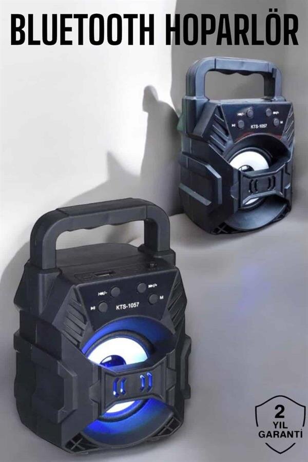 Taşınabilir Bluetooth Hoparlör Led Işıklı Uzun Pil Ömrü 2 Taşınabilir Bluetooth Hoparlör Led Işıklı Uzun Pil Ömrü - Görsel 2