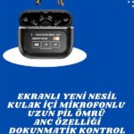 Ekranlı Yeni Nesil Pro Kulaklık ve Akıllı Saat Kampanyası Kulak İçi Mikrofonlu