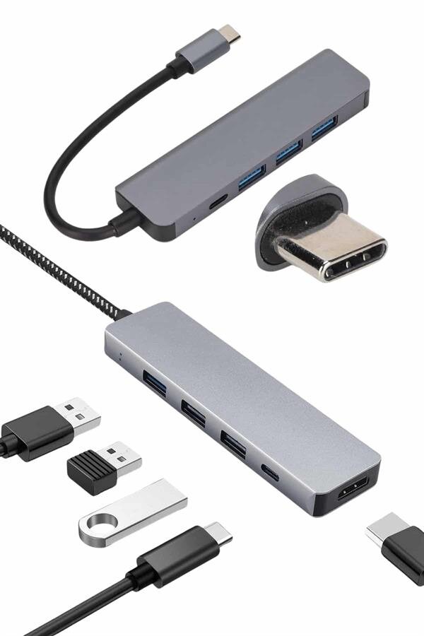 Çevirici Dönüştürücü Adaptör Macbook 3 In 1 Type-C To Hdmı USB 3.0 4 Çevirici Dönüştürücü Adaptör Macbook 3 In 1 Type-C To Hdmı USB 3.0 - Görsel 4