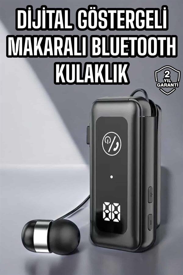 Kablolu Makaralı Bluetooth Kulaklık Uzun Pil Ömrü Dijital Göstergeli 2 Kablolu Makaralı Bluetooth Kulaklık Uzun Pil Ömrü Dijital Göstergeli - Görsel 2