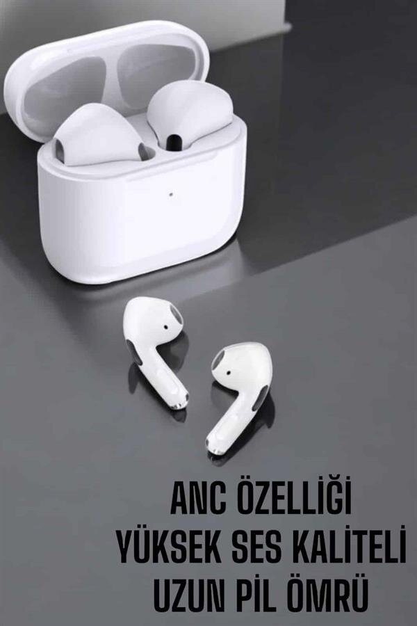 Beyaz Yeni Nesil Pro Bluetooth Kulaklık Yüksek Ses Kaliteli ANC Özelliği 1 Beyaz Yeni Nesil Pro Bluetooth Kulaklık Yüksek Ses Kaliteli ANC Özelliği