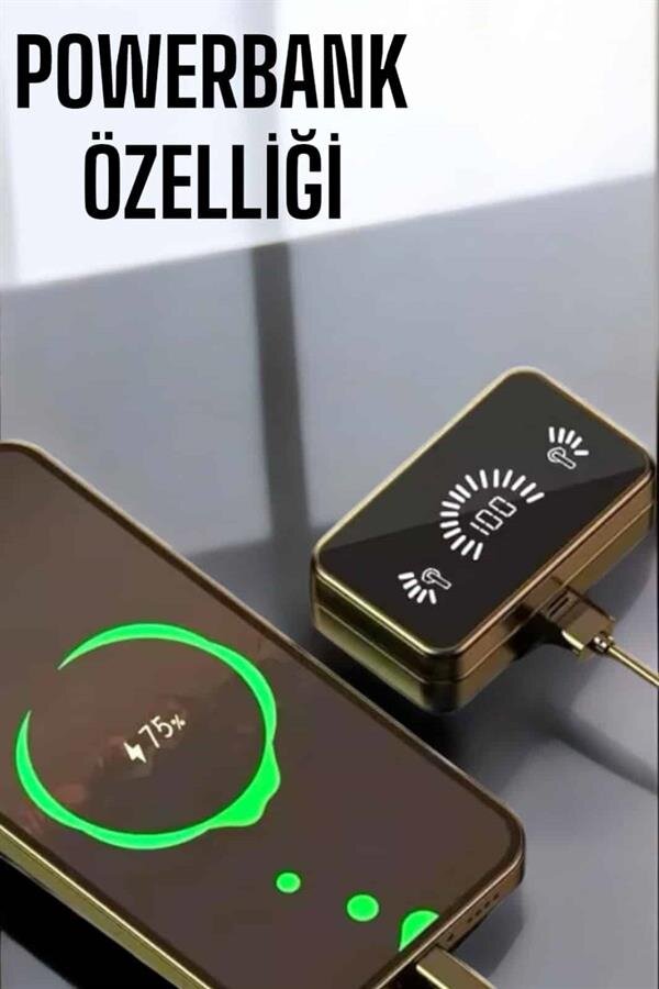 Aynalı Bluetooth Kulaklık Telefon Standlı Dijital Göstergeli 3 Aynalı Bluetooth Kulaklık Telefon Standlı Dijital Göstergeli - Görsel 3