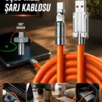 3 İn 1 Süper Hızlı Şarj Kablosu Android ve İOS Uyumlu Silikon Şarj Kablosu