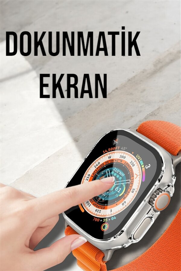 Bluetooth Bağlantılı 49MM Dokunmatik Akıllı Saat Sağlık ve Spor Takip Özellikli 1 Bluetooth Bağlantılı 49MM Dokunmatik Akıllı Saat Sağlık ve Spor Takip Özellikli