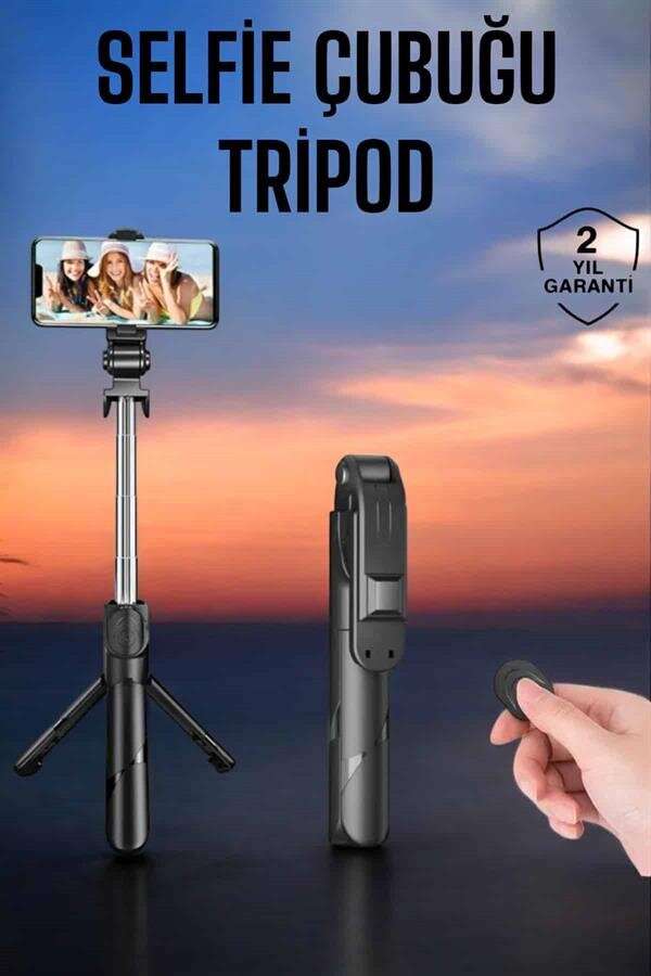 Tripod Kablosuz Bluetooth Bağlantılı Selfie Çubuğu 360 Derece Dönebilen 2 Tripod Kablosuz Bluetooth Bağlantılı Selfie Çubuğu 360 Derece Dönebilen - Görsel 2