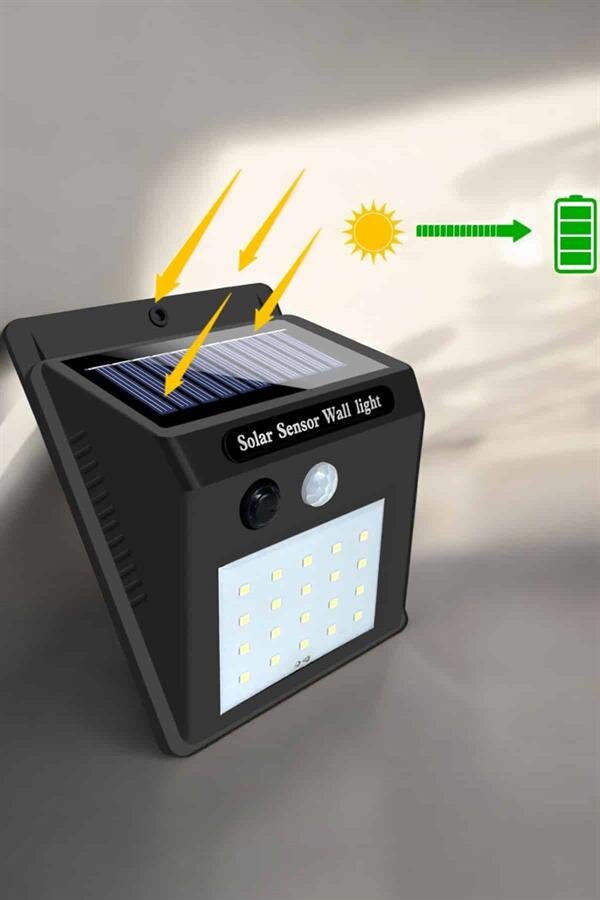 Güneş Enerjili Bahçe Lambası Solar Gece Aydınlatma Sensörlü Lamba 3 Güneş Enerjili Bahçe Lambası Solar Gece Aydınlatma Sensörlü Lamba - Görsel 3
