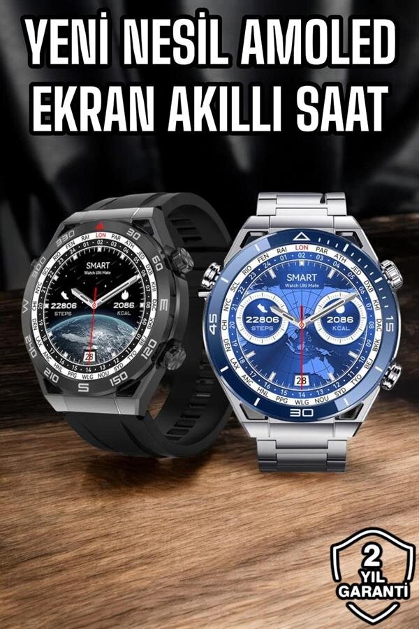 Akıllı Saat Yeni Nesil 2024 Model Metal Kordonlu Bluetooth Bağlantılı 2 Akıllı Saat Yeni Nesil 2024 Model Metal Kordonlu Bluetooth Bağlantılı - Görsel 2