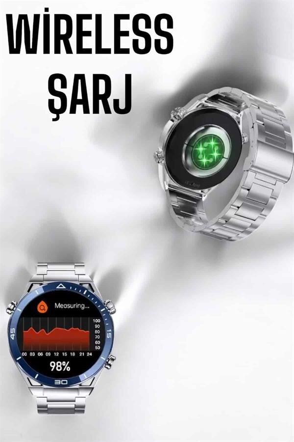Akıllı Saat Yeni Nesil 2024 Model Metal Kordonlu Bluetooth Bağlantılı 3 Akıllı Saat Yeni Nesil 2024 Model Metal Kordonlu Bluetooth Bağlantılı - Görsel 3