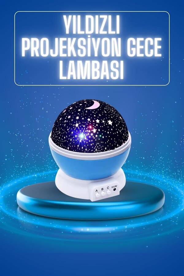 Yıldızlı Gece Lambası Mor Projeksiyon Görünümlü Masa Lambası Renk Değiştirebilen 2 Yıldızlı Gece Lambası Mor Projeksiyon Görünümlü Masa Lambası Renk Değiştirebilen - Görsel 2