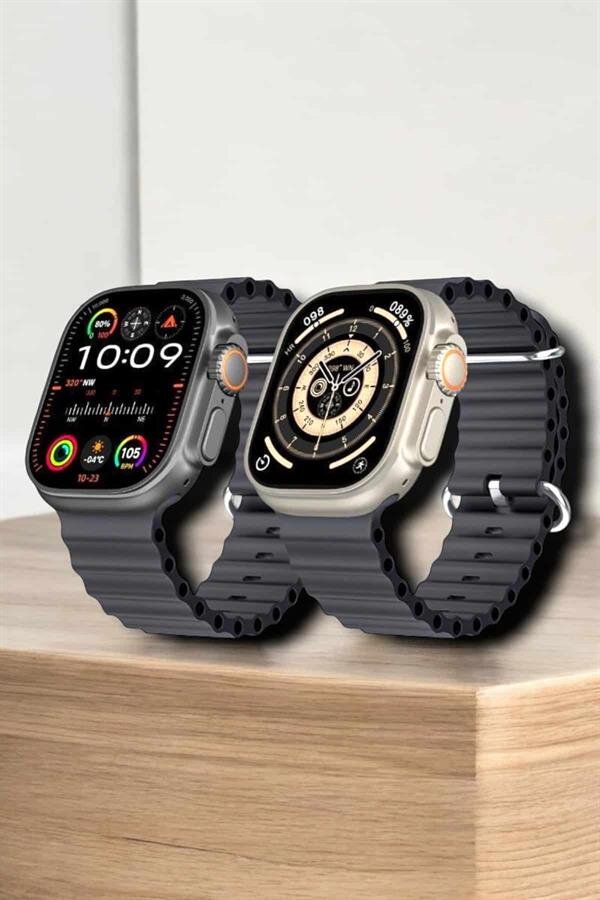 45 MM Gri Kasa Ultra Akıllı Saat Sesli Görüşme Sağlık Takibi Suya Dayanıklı 4 45 MM Gri Kasa Ultra Akıllı Saat Sesli Görüşme Sağlık Takibi Suya Dayanıklı - Görsel 4
