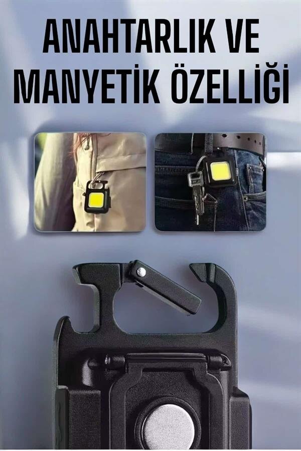 Anahtarlık Çok Amaçlı Mıknatıslı Taşınabilir Işık Led Şarjlı 1 Anahtarlık Çok Amaçlı Mıknatıslı Taşınabilir Işık Led Şarjlı