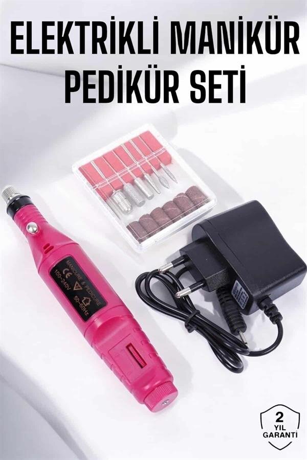 Elektrikli Manikür Pedikür Törpü Seti Protez Tırnak Nasır Temizleyici 2 Elektrikli Manikür Pedikür Törpü Seti Protez Tırnak Nasır Temizleyici - Görsel 2