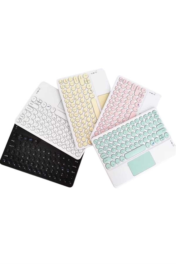 Touchpad Uyumlu Bluetooth Klavye Slim Kablosuz Wifi Q Klavye 4 Touchpad Uyumlu Bluetooth Klavye Slim Kablosuz Wifi Q Klavye - Görsel 4