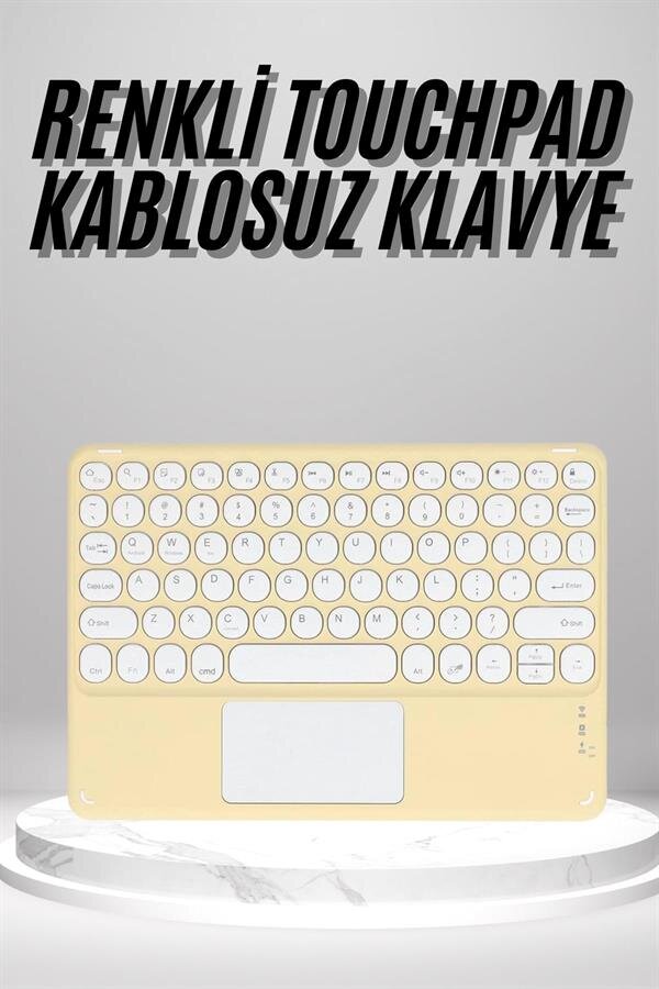 Touchpad Uyumlu Bluetooth Klavye Slim Kablosuz Wifi Q Klavye 2 Touchpad Uyumlu Bluetooth Klavye Slim Kablosuz Wifi Q Klavye - Görsel 2
