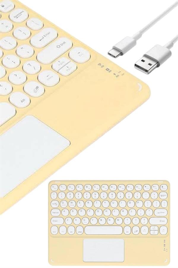 Touchpad Uyumlu Bluetooth Klavye Slim Kablosuz Wifi Q Klavye 3 Touchpad Uyumlu Bluetooth Klavye Slim Kablosuz Wifi Q Klavye - Görsel 3