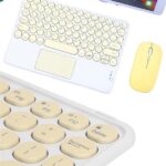 Touchpad Tüm Cihazlara Uyumlu Bluetooth Klavye Touchpad Slim Kablosuz Wifi Q Klavye