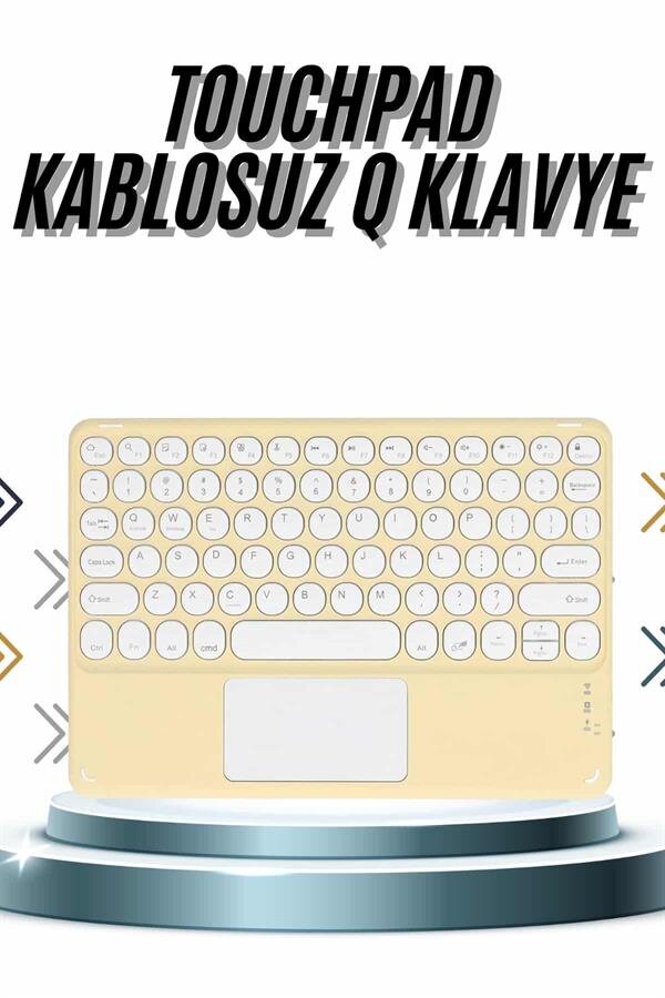 Android ve İOS Uyumlu Bluetooth Klavye Touchpad Slim Kablosuz Wifi Q Klavye 2 Android ve İOS Uyumlu Bluetooth Klavye Touchpad Slim Kablosuz Wifi Q Klavye - Görsel 2