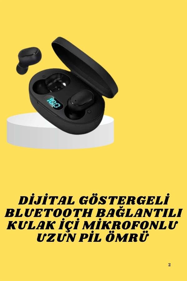 Bluetooth Kulaklık Dijital Göstergeli Yüksek Ses Kaliteli Uzun Pil Ömrü 1 Bluetooth Kulaklık Dijital Göstergeli Yüksek Ses Kaliteli Uzun Pil Ömrü