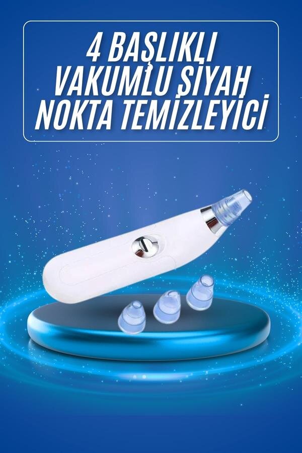 Siyah Nokta Temizleme Cihazı 4 Başlıklı Vakumlu Pilli Ölü Deri Arındırma 2 Siyah Nokta Temizleme Cihazı 4 Başlıklı Vakumlu Pilli Ölü Deri Arındırma - Görsel 2