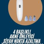 Yeni Nesil Vakumlu Pilli Siyah Nokta ve Yüz Temizleme Cihazı 4 Başlıklı