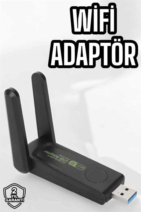 Dual Band Wifi Alıcı Adaptör USB 3.0 Destekli 2 Dual Band Wifi Alıcı Adaptör USB 3.0 Destekli - Görsel 2