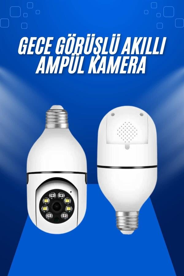 Ev Kamerası Wifi Kamerası Gece Görüşlü Akıllı Ampül Kamera 2 Ev Kamerası Wifi Kamerası Gece Görüşlü Akıllı Ampül Kamera - Görsel 2
