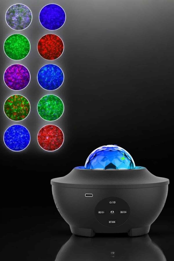 Projektör Yıldız Gece Lambası Disko Topu Bluetooth Bağlantılı Taşınabilir Şarjlı 4 Projektör Yıldız Gece Lambası Disko Topu Bluetooth Bağlantılı Taşınabilir Şarjlı - Görsel 4