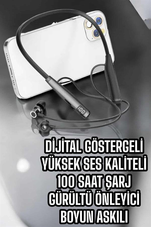 Boyun Bantlı Bluetooth Kulaklık Yüksek Ses Kaliteli 100 Saat Kulaklık 4 Boyun Bantlı Bluetooth Kulaklık Yüksek Ses Kaliteli 100 Saat Kulaklık - Görsel 4